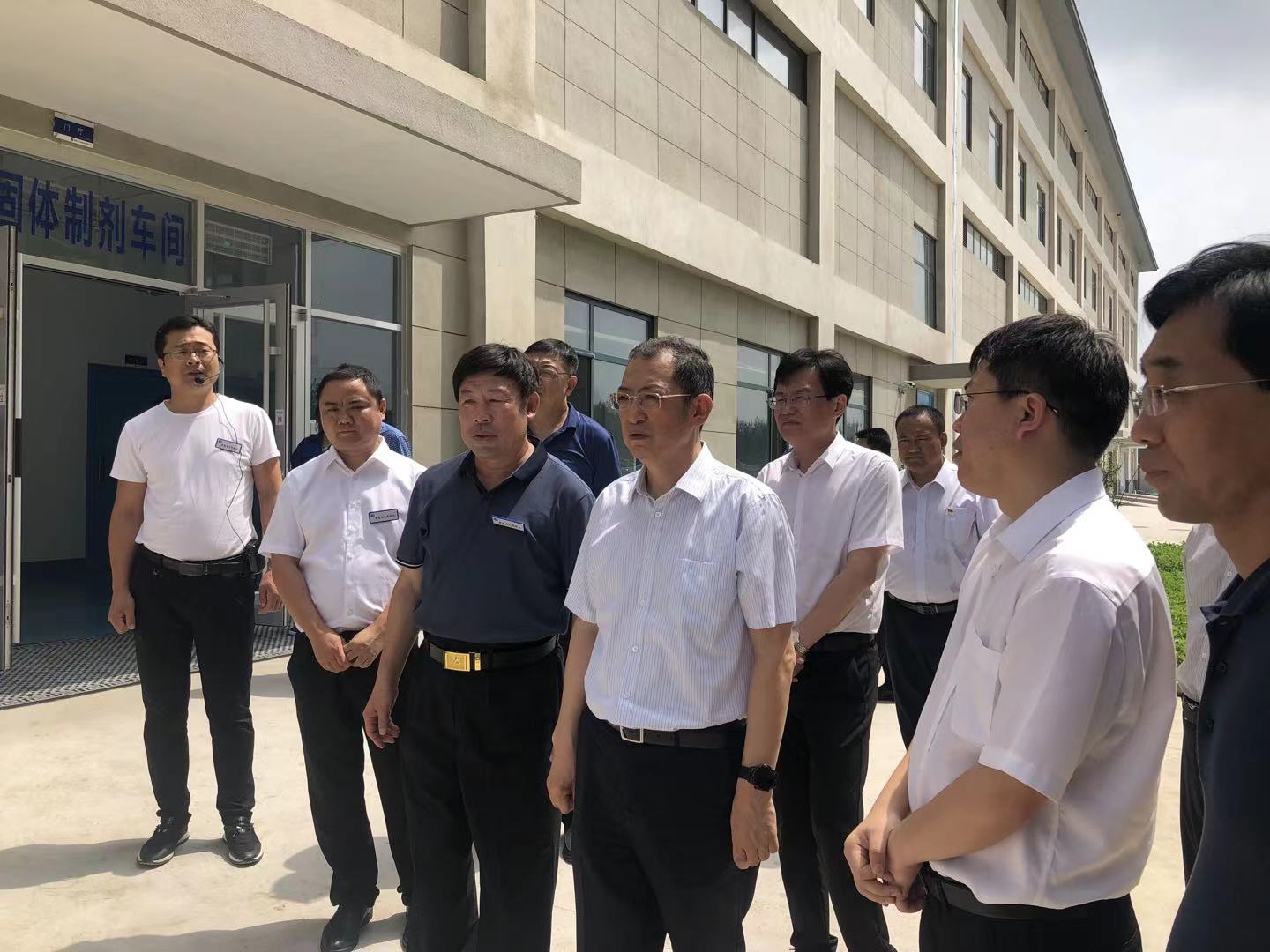 秦皇島市市委副書記、市長丁偉等領導蒞臨秦皇島大恩藥業有限公司視察工作(圖1)